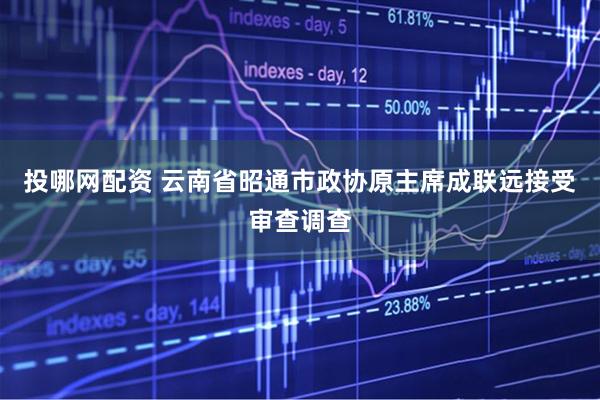 投哪网配资 云南省昭通市政协原主席成联远接受审查调查